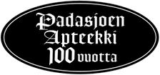 Logo Padasjoen Apteekki 100 vuotta